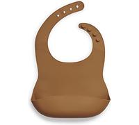 Jollein Bavoir Étanche avec Réceptacle, 26 cm Longueur x 21 cm Largeur, Caramel