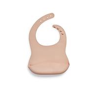 Jollein Bavoir Étanche avec Réceptacle, 26 cm Longueur x 21 cm Largeur, Rose Pâle