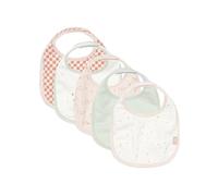 Jollein Bavoirs bébé - Pretty Picnic - lot de 5 - bavoirs imperméables - avec fermeture velcro - bavoir bébé - bavoir anti-bavouille