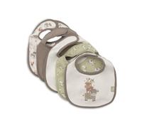 Jollein Beikost Barn Buddies Lot de 5 bavoirs en jersey imperméables avec fermeture Lavable Accessoires pour bébé
