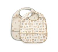 Jollein Beikost Jollies Lot de 2 bavoirs imperméables pour bébé avec fermeture et bac de récupération lavables