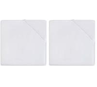 Jollein Berceau Molton, 80/90 cm Longueur x 40 cm Largeur, Blanc (Lot de 2)