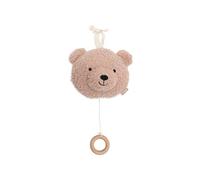 Jollein Boîte à musique pour bébé Teddy Bear - Rose sauvage - Pendentif musical en tissu - Pour fille et garçon - Jouet musical pour bébé - Doudou avec musique