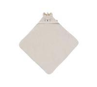 Jollein Cape de Bain Bébé - Charlie - 75x75 cm - 100% Coton - Éponge - Certifiée OEKO-TEX - Serviette à Capuche Bébé - Pour Fille et Garçon