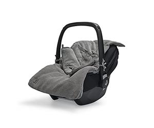 Jollein Chancelière Basique en Tricot pour Siège Auto Et Poussette, 82 cm Longueur x 42 cm Largeur, Gris Pierre
