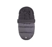 Jollein Chancelière grise - Pour buggy et poussette - Pour ceinture de sécurité à 3 points et 5 points - Avec chancelière doublée en peluche - Imperméable - Gris