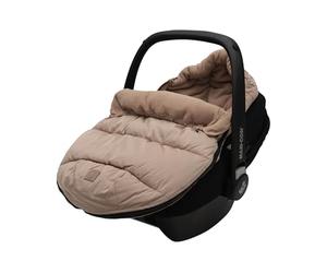Jollein Chancelière Puffed - Biscuit - Pour porte-bébé, siège auto groupe 0+ et poussette - Pour ceinture à 3 points et 5 points