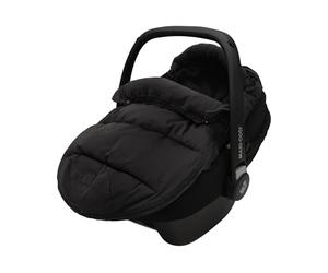 Jollein Chancelière rembourrée - Noir - Pour siège bébé groupe 0+ et poussette - Pour ceinture à 3 points et 5 points