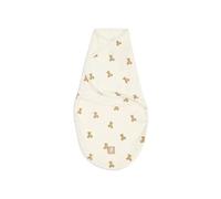 Jollein Cocon d’emmaillotage bébé 0-3 mois - Teddy Bear - 100% coton - 0,5 TOG - gigoteuse d’été nouveau-né - avec fermeture velcro et fermeture éclair en bas - swaddle - certifié OEKO-TEX