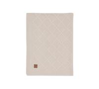 Jollein Couverture pour bébé - Check Knit, Oatmeal - 75 x 100 cm - 60% Coton, 40% Acrylique - pour Berceau de bébé - 1.0 TOG - Certifié Oeko-Tex - Motif tricoté