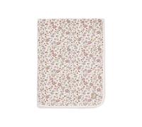 Jollein Couverture pour bébé - Motif Fleurs rétro - 75 x 100 cm - 100% Coton - pour Berceau de bébé - Couverture en Mousseline - 0,5 tog - Certifié Oeko-Tex