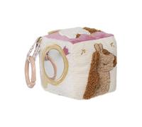 Jollein Cube d’Activités - Flower Fairies - Cube d’Éveil avec Miroir, Bruit et Éléments à Saisir - Jouet Bébé - Stimule Les Sens et la Motricité - 10x10 cm