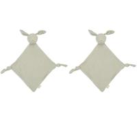 Jollein Doudou pour bébé - Bunny Ears, Vert Olive - Doudou - 100% Coton - Certifié Oeko-Tex - Vert Olive (Lot de 2)