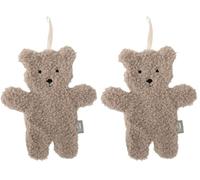 Jollein Doudou pour bébé - Teddy Bear - Vert olive - Doudou - 100% polyester - Ours en peluche (Lot de 2)