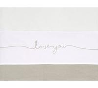 Jollein Drap de Lit Love You, 100 cm Longueur x 75 cm Largeur, Nougat