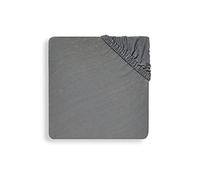 Jollein Drap-Housse en Jersey, 80/90 cm Longueur x 40 cm Largeur, Gris Storm