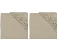 Jollein Drap-Housse en Jersey - pour Berceau - Vert Olive - 40/50 x 80/90 cm - 100% Coton - Vert Olive (Lot de 2)