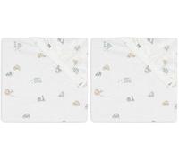 Jollein Drap-Housse en Jersey - pour lit de bébé - on The Go - 70/75 x 140/150 cm - 100% Coton - Certifié Oeko-Tex (Lot de 2)