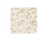 Jollein Drap-Housse en Jersey - pour lit d'enfant - Animaux Nougat - 60 x 120 cm - 100% Coton - Drap Housse - Imprimé Animal Beige