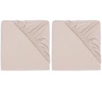 Jollein Drap-Housse en Jersey - pour Parc - Nougat - Ø 95cm - 100% Coton - Drap Housse boîte - Beige (Lot de 2)