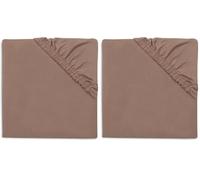 Jollein Drap-Housse Jersey - pour Parc - Milky Coffee - 75x95cm - 100% Coton - pour Parc - Certifiée Oeko-TEX (Lot de 2)