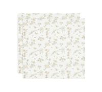 Jollein Dreamy Mouse 535-851-67056 Lot de 2 Langes en Mousseline Blanc 70 x 70 cm