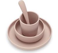 Jollein Ensemble à dîner 4 pcs Rose pâle Silicone G