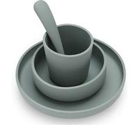 Jollein Ensemble à dîner 4 pcs Vert cendre Silicone G