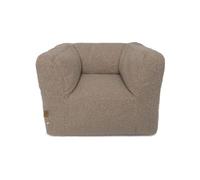 Jollein Fauteuil Enfant - Pouf pour Enfant - Tissu Teddy Doux - Warm Sand - Fauteuil Moelleux pour Tout-Petits - 40x46x37 cm