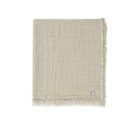 Jollein Fringe - Couverture pour lit d'enfant - Vert Olive/Ivoire - 120 x 120 cm - 100% Coton Bio - pour lit d'enfant - Couverture en Mousseline - Tog 0,5 - Certifié GOTS - Ivoire/Vert Olive