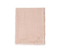 Jollein Fringe Moonstone/Ivory - Couverture pour lit d'enfant - 120 x 120 cm - 100% Coton Bio - pour lit d'enfant - Couverture en Mousseline - Tog 0,5 - Certifié GOTS - Ivoire/Jaune