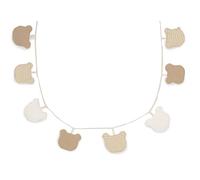 Jollein Guirlande bébé - Teddy Bear - guirlande en tissu avec têtes d’ours - coton & polyester - déco chambre enfant & déco de fête - réutilisable - 250 cm - lavage à la main