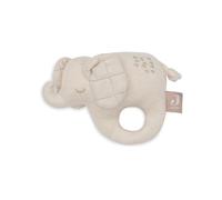 Jollein Hochet - Elephant Tales - Jouet Bébé avec Anneau et Clochette - Peluche Hochet - Doux et Facile à Tenir - Stimule les Sens et la Motricité - Lavable à la Main - Cadeau de Naissance