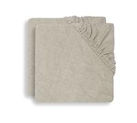 Jollein Housse de matelas à langer Nougat – Éponge coton 50x70 cm – Lot de 2 – Beige