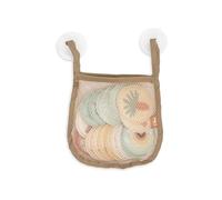 Jollein Jeu de bain Memory - Kangaroots - pièces memory flottantes en mousse - pour baignoire et douche - inclut un filet avec ventouses pour le rangement - jouet de bain pour bébés et tout-petits