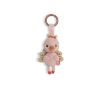 Jollein Jouet pour poussette pour bébé - Avec clochette et anneau de fixation - Jouet pour poussette et nacelle - Favorise les sens et la motricité - Plumes douces Peacock Pavie