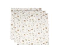 Jollein Langes bébé - Miffy Family Farm - 70 x 70 cm - lot de 3-100% coton - langes bébé - certifiés OEKO-TEX