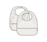 Jollein Leafy Dreams Lot de 2 bavoirs imperméables pour bébé avec fermeture