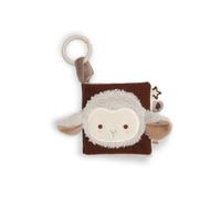 Jollein Livre Bebe - Livre Sensoriel Bebe - Anneau de Fixation - Woolly