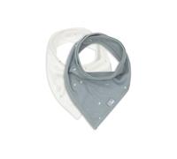 Jollein Lot de 2 bavoirs bandana pour bébé - Twinkling - Vert mer - 100% coton - Avec fermeture Velcro