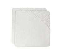 Jollein Lot de 2 draps-Housses en Jersey - pour Berceau - Ivoire - 40/50 x 80/90 cm - 100% Coton - Ivoire
