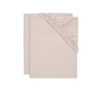 Jollein Lot de 2 draps-Housses en Jersey - pour Berceau - Rose Sauvage - 40/50 x 80/90 cm - 100% Coton - Vieux Rose