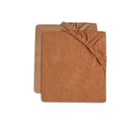 Jollein Lot de 2 housses matelas à langer 50x70 cm Éponge Caramel et Biscuit