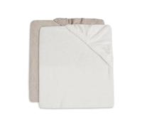Lot de 2 housses matelas à langer 50x70 cm Éponge Ivoire et Nougat - Jollein