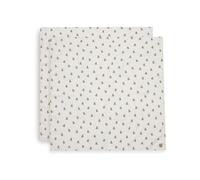Jollein Lot de 2 Langes en Mousseline pour bébé - 115 x 115 cm - 100% Coton - Couverture pour bébé - Mini Ours en Peluche