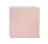Jollein Lot de 2 Serviettes en Mousseline pour bébé - Rose Sauvage/Ivoire - 115 x 115 cm - 100% Coton - Certifié Oeko-Tex - Bavoirs bébé - Vieux Rose/Ivoire