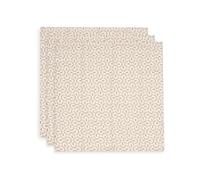 Jollein Lot de 3 Langes en Mousseline pour bébé - 70 x 70 cm - 100% Coton - Doux et Absorbant - Utilisation Polyvalente - Lingettes pour bébé - Plumes Douces