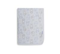 Jollein Miffy Moments Couverture pour bébé - 75 x 100 cm - En coton - Pour berceau - Certifié Oeko-Tex - Bleu nuageux