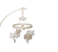 Jollein Mobile Bébé - Elephant Tales - Avec Éléphants et Nuage - Mobile Doux pour Lit Bébé et Parc - Stimule les Sens et l’Attention - Cadeau de Naissance