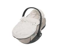 Nid d’Ange Jollein - Embossed - Sand - Pour Siège Auto Groupe 0+ et Poussette - Compatible 3 et 5 Points - Motif Gaufré et Doublure Polaire